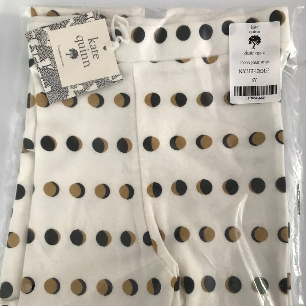 Kate Quinn 6Y classic leggings NWT New Moon Phase Stripe